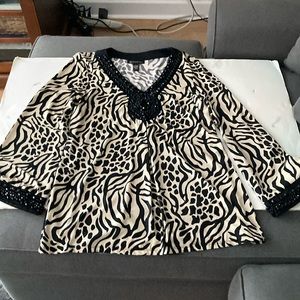 Inc long sleeve tunic top. Size large.